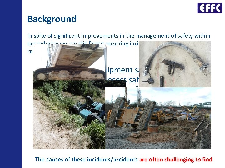 Background In spite of significant improvements in the management of safety within our industry