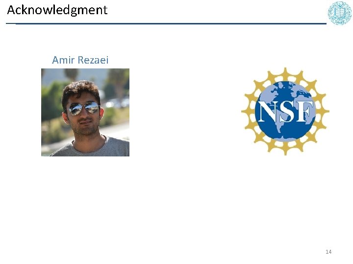 Acknowledgment Amir Rezaei wak e 14 Acknowledgment Amir Rezaei wak e 14
