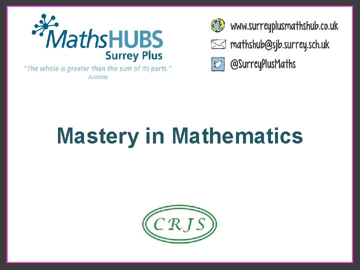 Mastery in Mathematics 