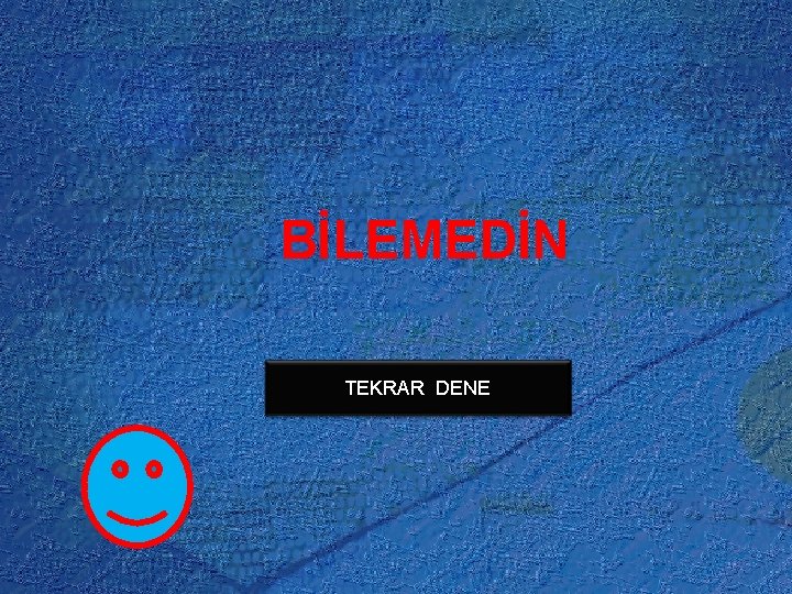 BİLEMEDİN TEKRAR DENE 