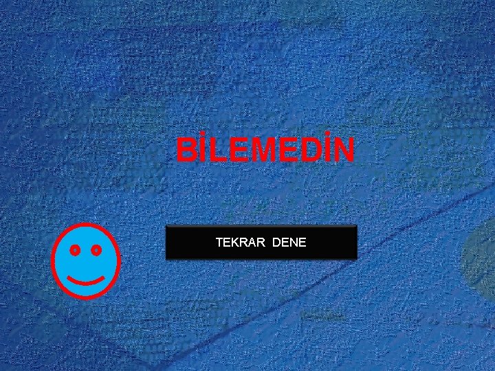 BİLEMEDİN TEKRAR DENE 