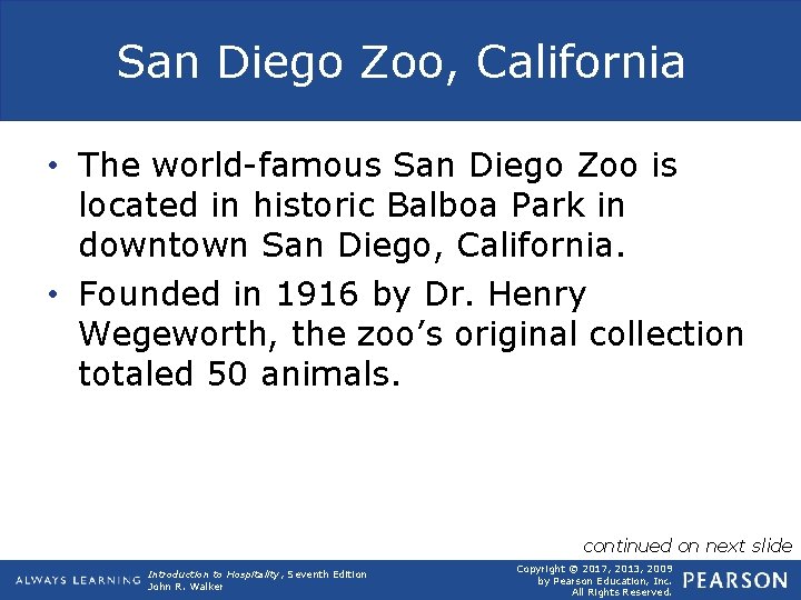 San Diego Zoo, California • The world-famous San Diego Zoo is located in historic