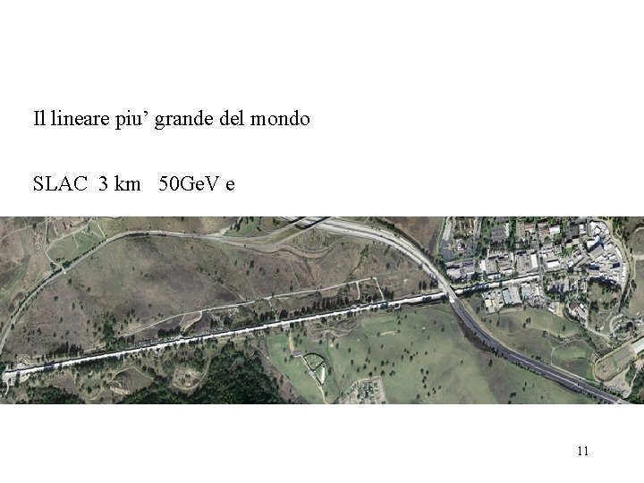 Il lineare piu’ grande del mondo SLAC 3 km 50 Ge. V e 11