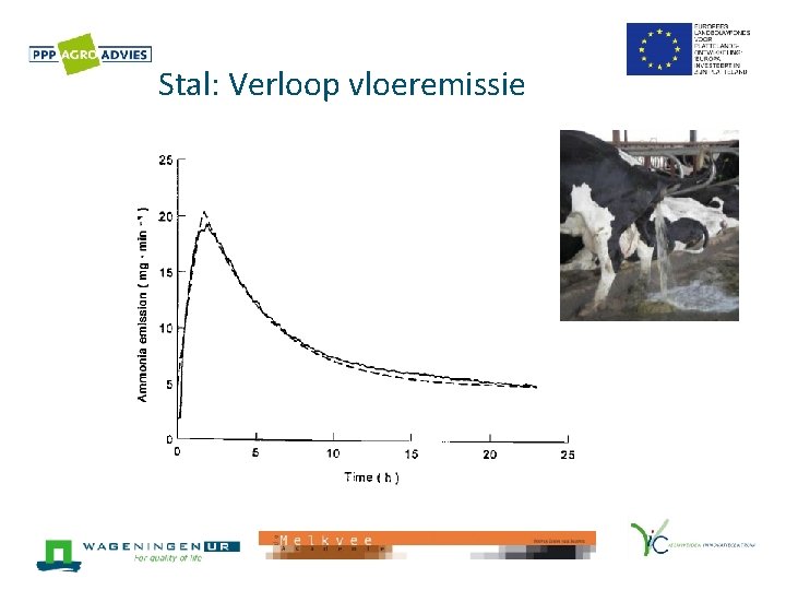 Stal: Verloop vloeremissie 