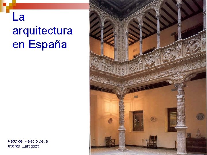 La arquitectura en España Patio del Palacio de la Infanta. Zaragoza. 