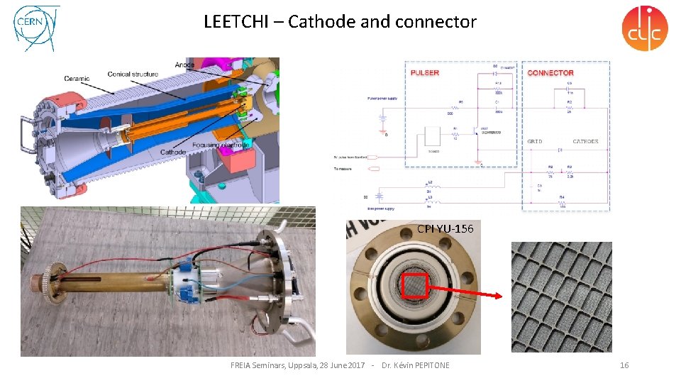 LEETCHI – Cathode and connector CPI YU-156 FREIA Seminars, Uppsala, 28 June 2017 -