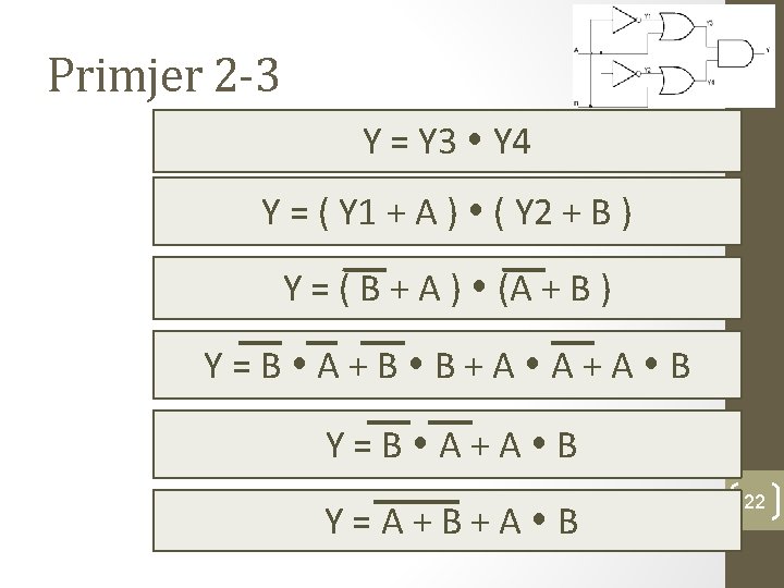 Primjer 2 -3 Y = Y 3 Y 4 Y = ( Y 1