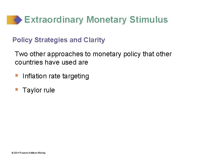 Extraordinary Monetary Stimulus Policy Strategies and Clarity Two other approaches to monetary policy that