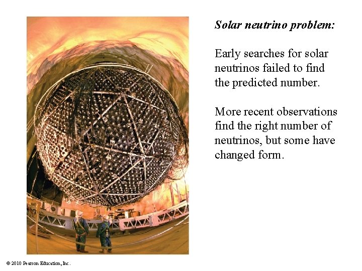 Solar neutrino problem: Early searches for solar neutrinos failed to find the predicted number.