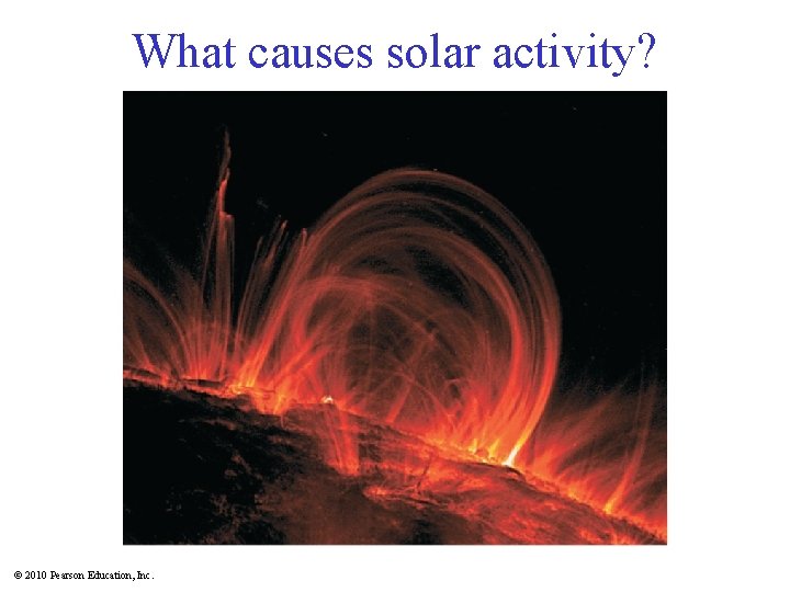 What causes solar activity? © 2010 Pearson Education, Inc. 