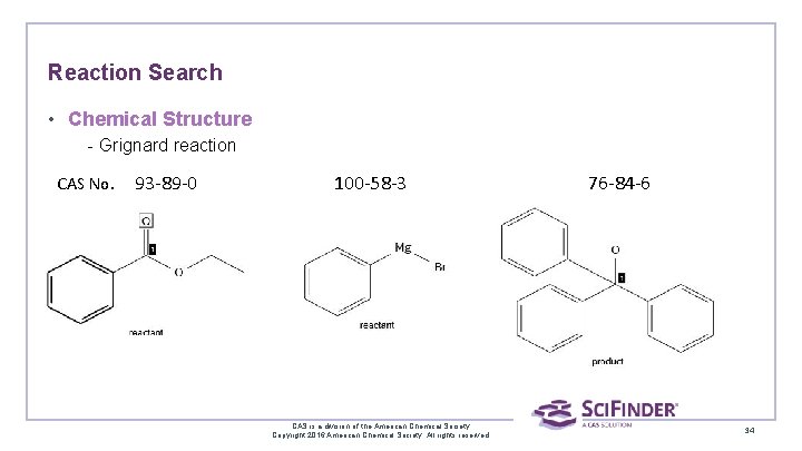 Reaction Search • Chemical Structure - Grignard reaction CAS No. 93 -89 -0 100