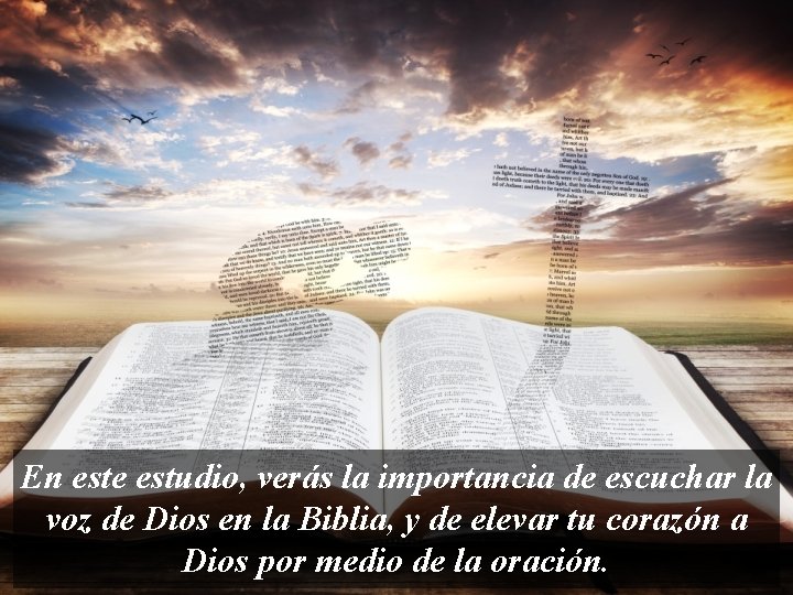 En este estudio, verás la importancia de escuchar la voz de Dios en la