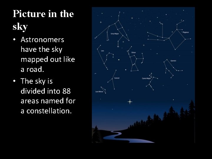 Picture in the sky • Astronomers have the sky mapped out like a road.