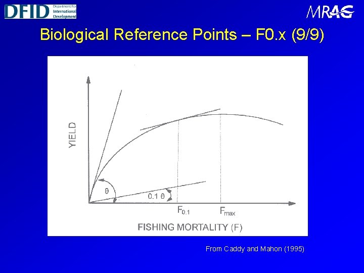 Biological Reference Points – F 0. x (9/9) From Caddy and Mahon (1995) 