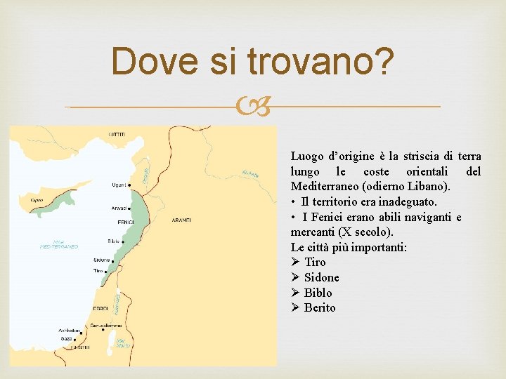 Dove si trovano? Luogo d’origine è la striscia di terra lungo le coste orientali