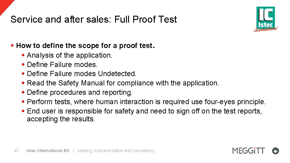 Service and after sales: Full Proof Test § How to define the scope for