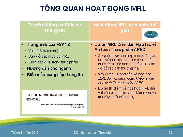 TỔNG QUAN HOẠT ĐỘNG MRL Truyền thông và Chia sẻ Thông tin • Hoạt