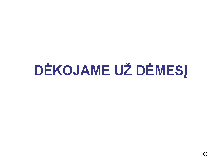 DĖKOJAME UŽ DĖMESĮ 88 