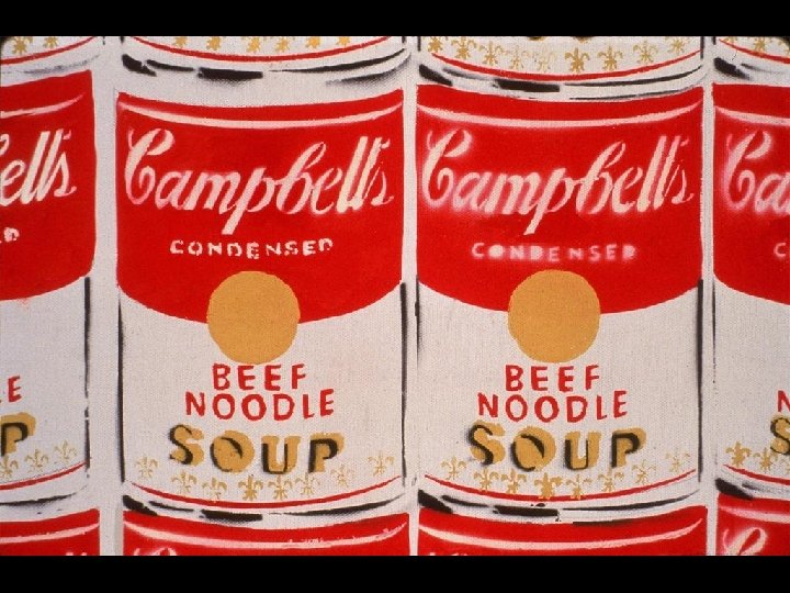Warhol, Detail of Campbel’s soup cans 