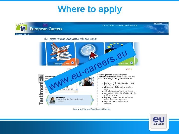 Where to apply w . w w c eu e e ar u e