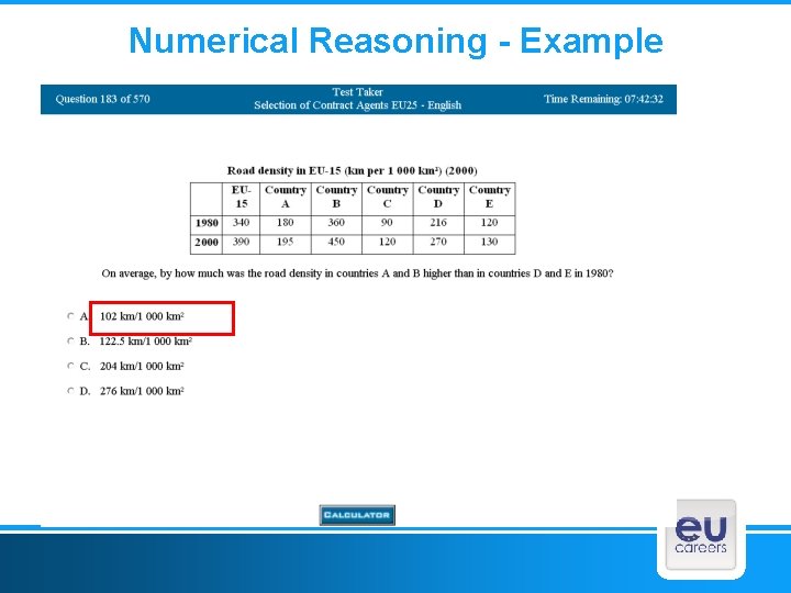 Numerical Reasoning - Example 