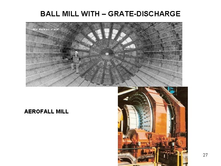 BALL MILL WITH – GRATE-DISCHARGE AEROFALL MILL 27 