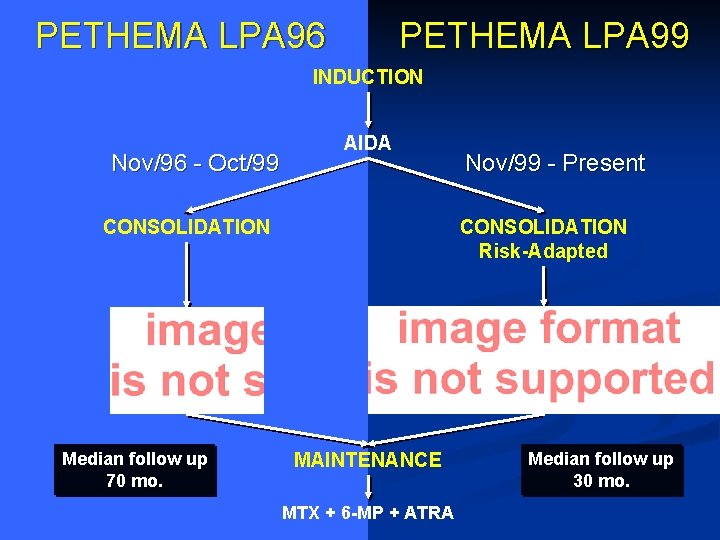 PETHEMA LPA 96 PETHEMA LPA 99 INDUCTION Nov/96 - Oct/99 AIDA CONSOLIDATION Median follow