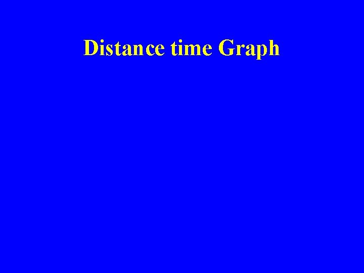 Distance time Graph 