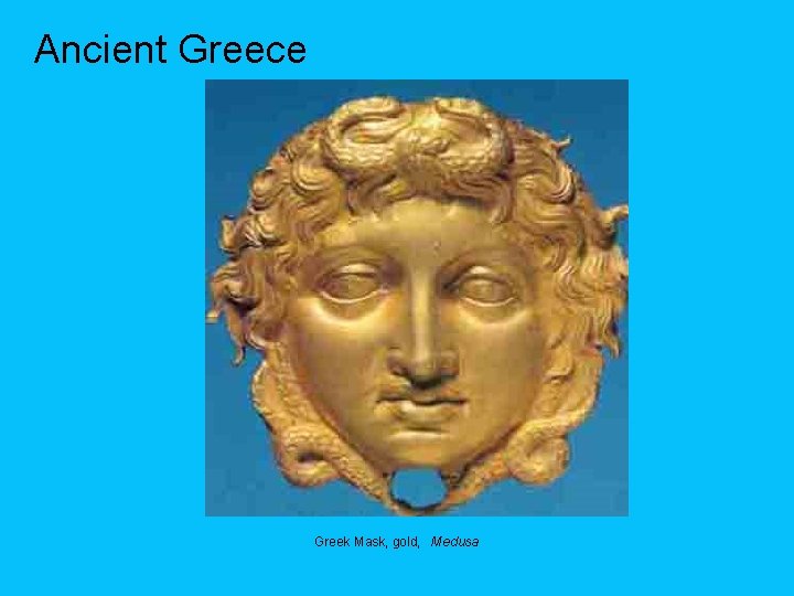 Ancient Greece Greek Mask, gold, Medusa 