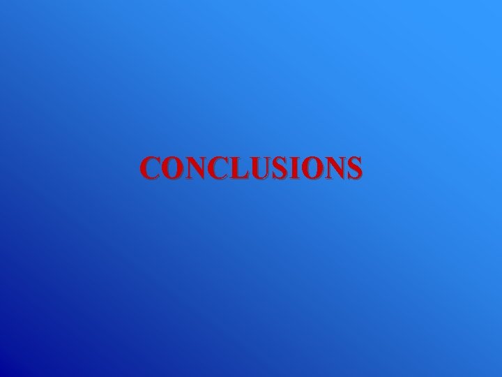 CONCLUSIONS 