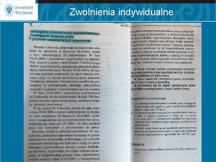 Zwolnienia indywidualne 