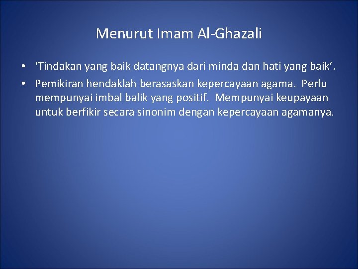 Bab 2 Pemikiran Luhur Menurut Perspektif Islam Menurut