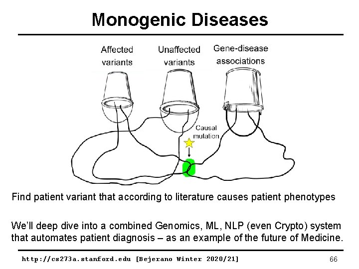 Monogenic Diseases Find patient variant that according to literature causes patient phenotypes We’ll deep