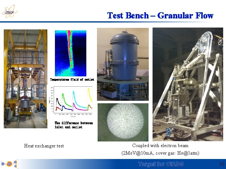 Test Bench – Granular Flow Temperatures field of outlet The difference between inlet and