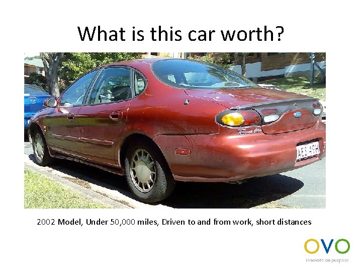 What is this car worth? 2002 Model, Under 50, 000 miles, Driven to and