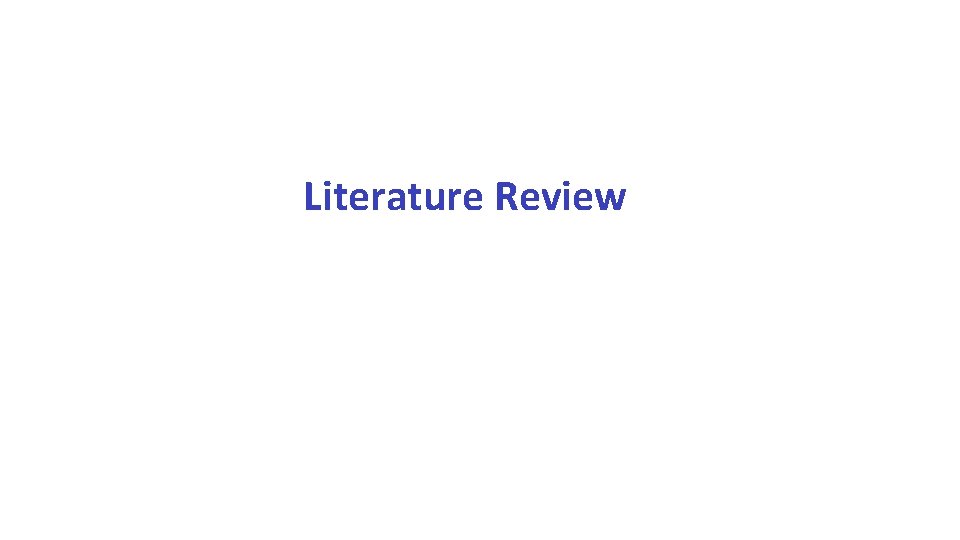 Literature Review 