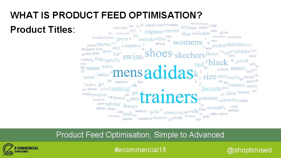 WHAT IS PRODUCT FEED OPTIMISATION? Product Titles: Product Feed Optimisation, Simple to Advanced #ecommercial