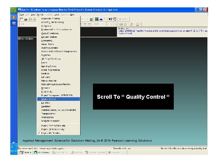 Scroll To “ Quality Control “ Applied Management Science for Decision Making, 2 e