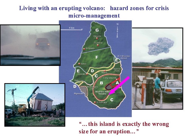 Living with an erupting volcano: hazard zones for crisis micro-management “…this island is exactly Living with an erupting volcano: hazard zones for crisis micro-management “…this island is exactly