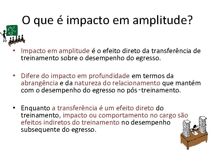 O que é impacto em amplitude? • Impacto em amplitude é o efeito direto