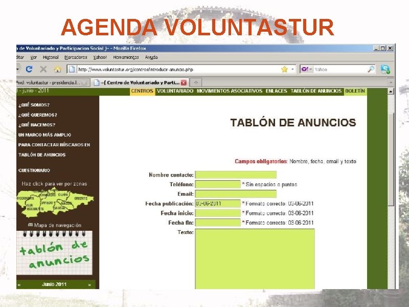 AGENDA VOLUNTASTUR 