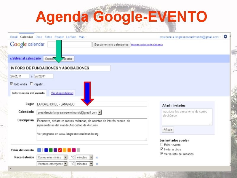 Agenda Google-EVENTO 