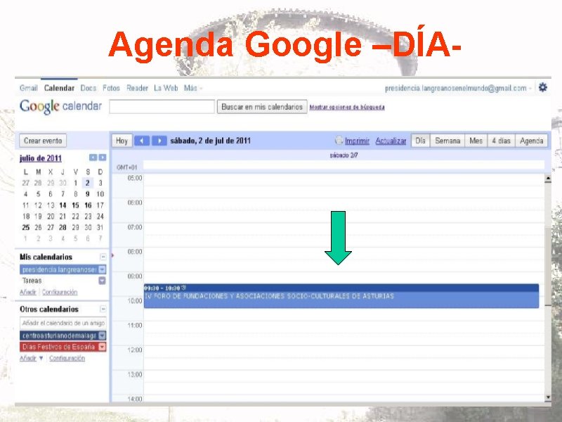 Agenda Google –DÍA- 