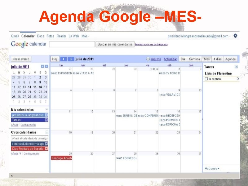 Agenda Google –MES- 
