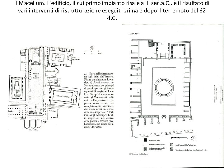 Il Macellum. L’edificio, il cui primo impianto risale al II sec. a. C. ,