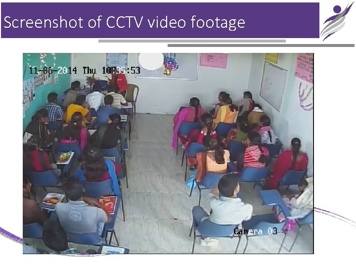 Screenshot of CCTV video footage 