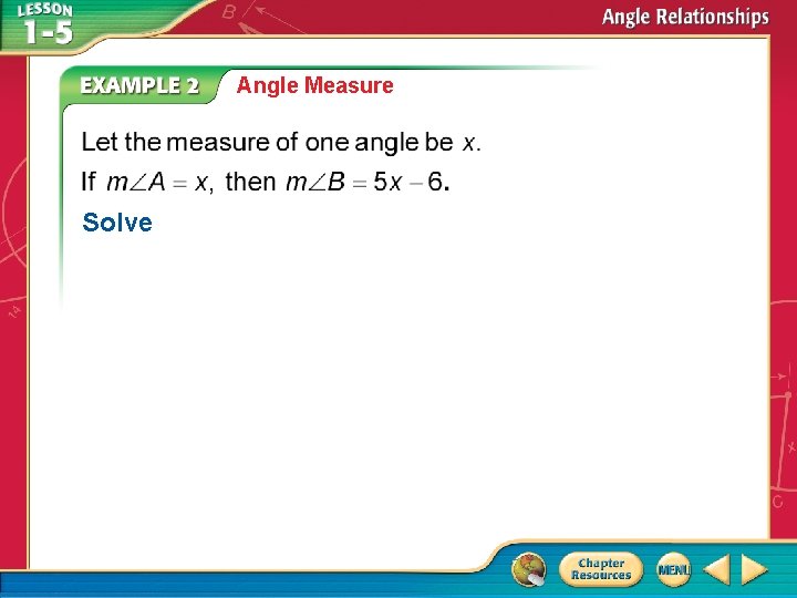 Angle Measure Solve 