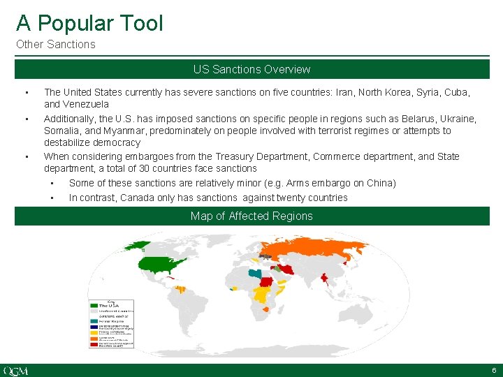 A Popular Tool Other Sanctions US Sanctions Overview • • • The United States