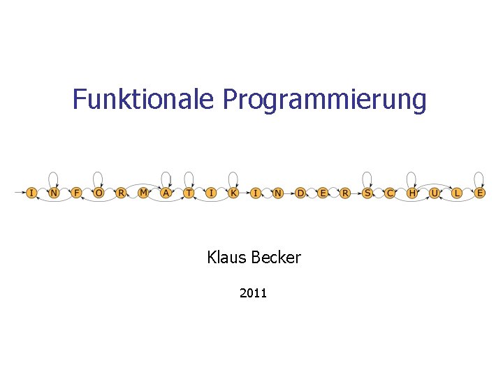 Funktionale Programmierung Klaus Becker 2011 