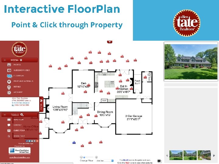 Interactive Floor. Plan Point & Click through Property 